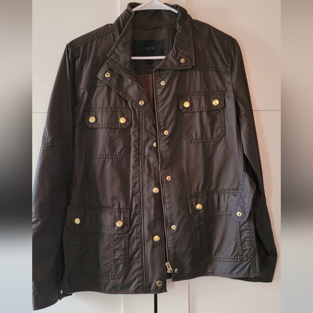 JCrew waxed cotton army jacket